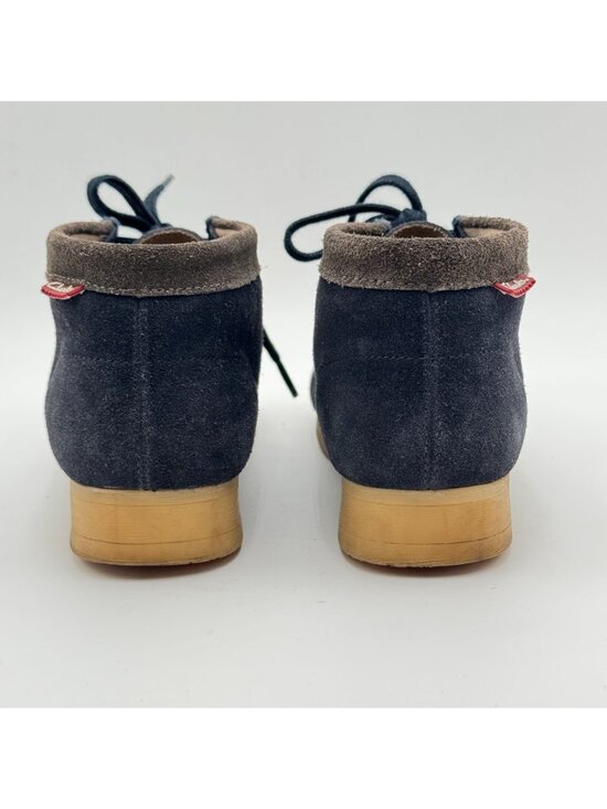 Clarks Wallabees Mens 7.5 Navy Suede Chukka Boots Moccasins Driving Shoes Preppy main image 4